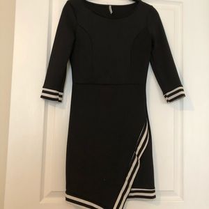 BOOHOO asymmetrical little black dress